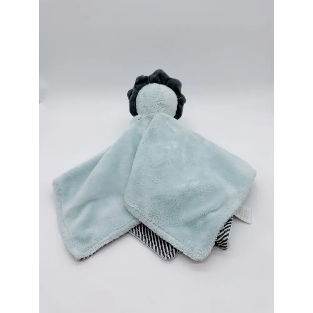 2021 Carter’s Baby BLUE DINOSAUR Triceratops Lovey Security Blanket Stripes Soft